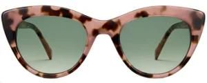 Glamour Best-Selling Cat-Eye Frame Ladies Fashion Hand Polished Acetate Sunglass Eyewear
