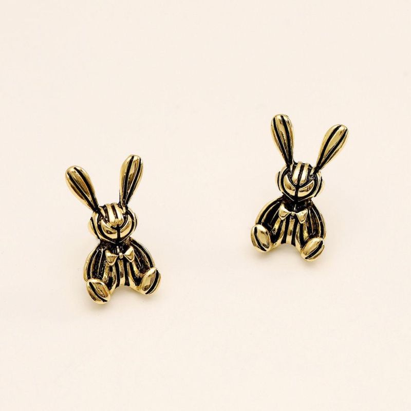 Fashion Dark Department Vintage Mechanical Rabbit Earrings Jewelry