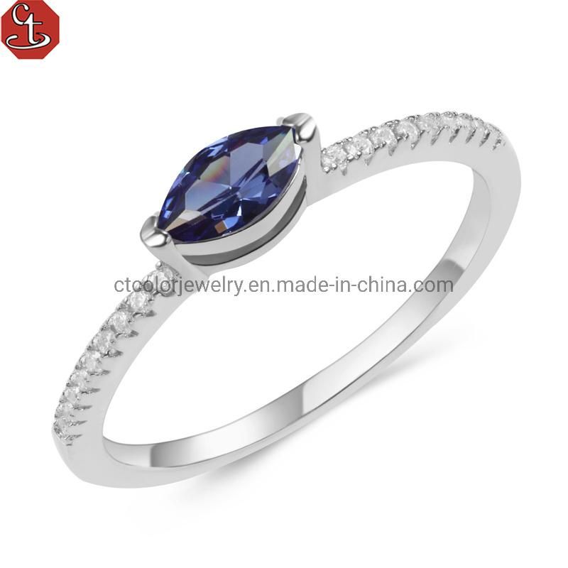 Fashion jewelry colorful Gemstone 925 silver Ring for gift