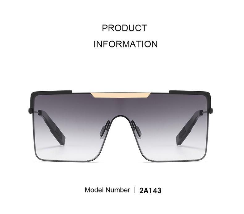 2020 Desinger Square Metal Sunglasses