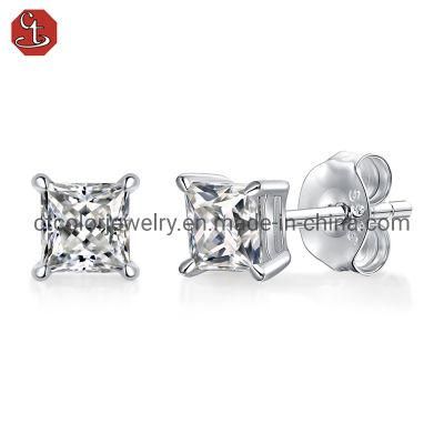 2021 Fashion jewelry natural Moissanite simple style ear studs for girls