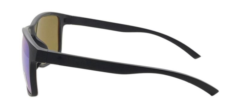 Newest Custom Men Fashion Sunglasses Green Mirror Lens Plastic Sunglasses