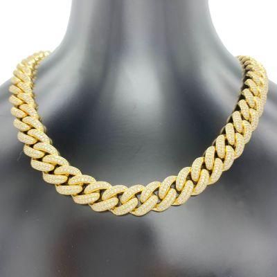 2022 New Hip Hop Iced out Cuban Link Chain Figaro Necklace