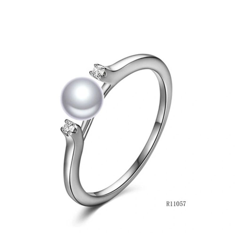 Minimalism Fashion 925 Sterling Silver with Pearl Ring