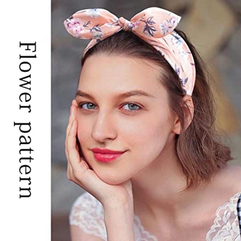 Women Girl Colorful Bowknot Headband Hair Band