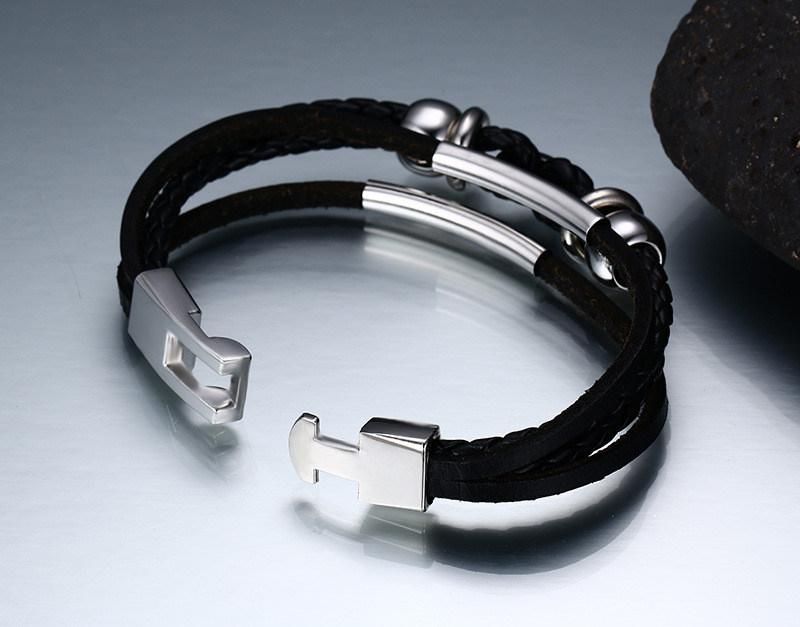 Interlock Fashion Bracelet Leather Men Bracelet