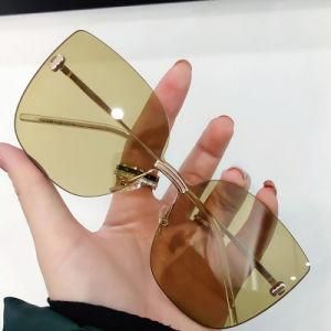 New Frameless Gradient Color Lens Anti Blue Light Rimless Sunglass