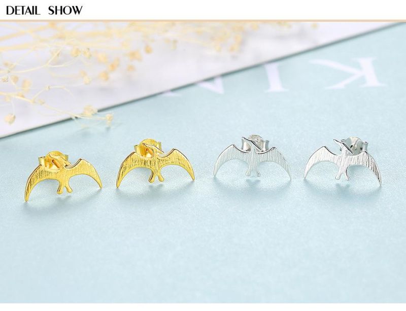 Special Pterodactyl Shape Sterling Silver 925 Ear Studs