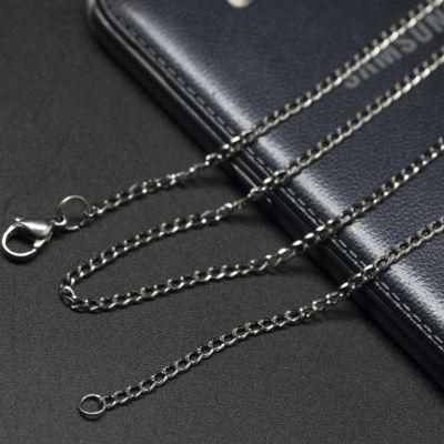 Stainless Steel Jewelry Necklace Square Line Cuban Chain