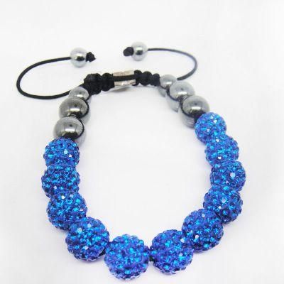 Fashion OEM Blue Shamballa Bracelet,