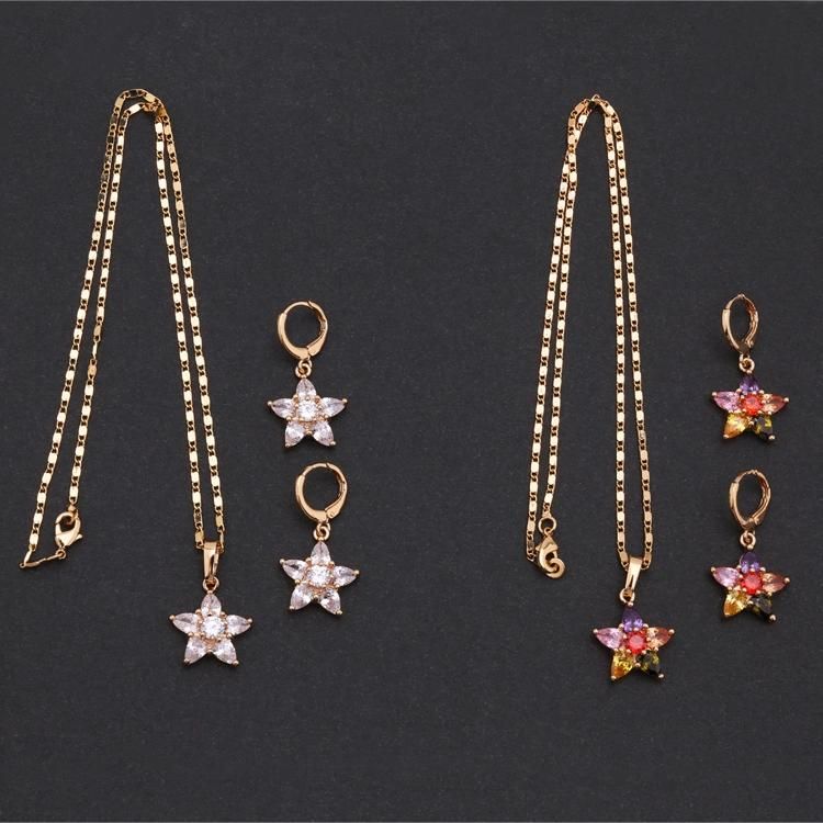Hot Selling Diamond Jewelry Set with Earring Necklace