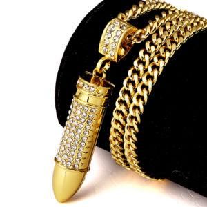 Stainless Steel Gold Pendant Fashion Diamond Jewelry