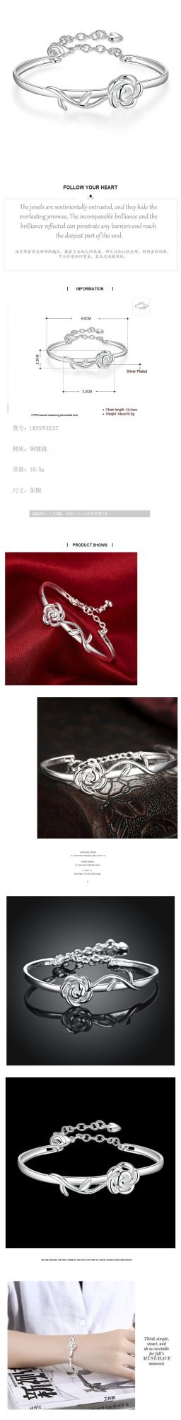 Factory Direct Fashion Romantic Rose Bracelet