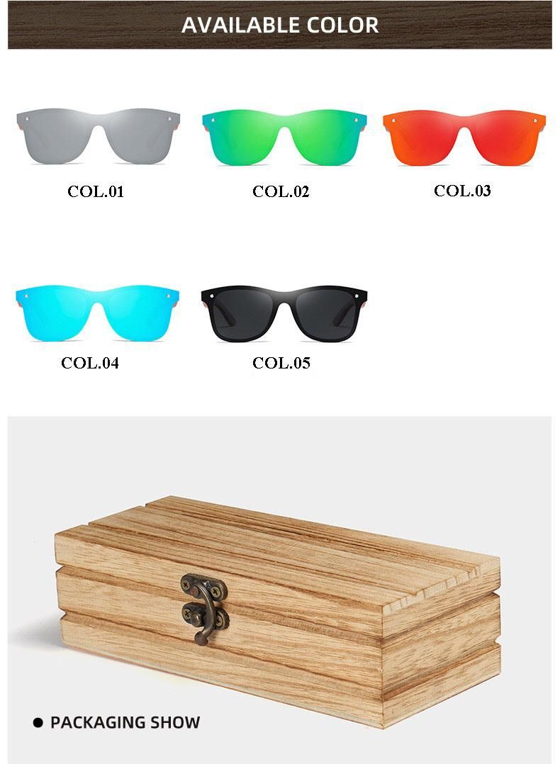 Maysun Fashion Wood Sunglasses with Polarized Lens Sun Glasses