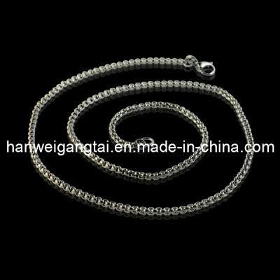 Jewelry Steel Round Rolo Necklace for Lady (2.5mm GTU-250)
