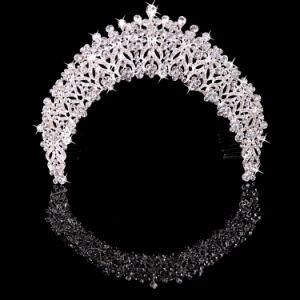 Wedding Bride White Rhinestone Ladies Torque Crystal Tiara Zsv007