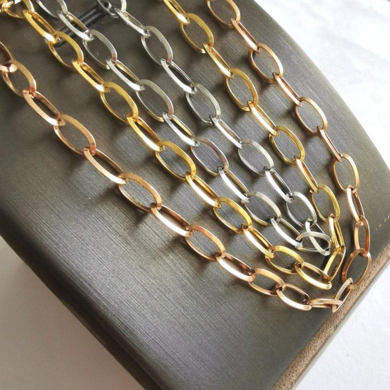 Wholesale Fashion Polished Oval Triangle Wire Anklet Gold Plated 316L Stainless Steel Belcher Rolo Chain Jewelry Bracelet Necklace