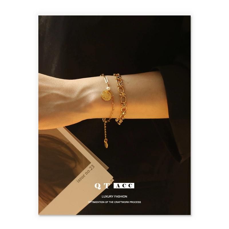 Fashion Europe and The United States Vintage Shell Pearl Bracelet Jewelry
