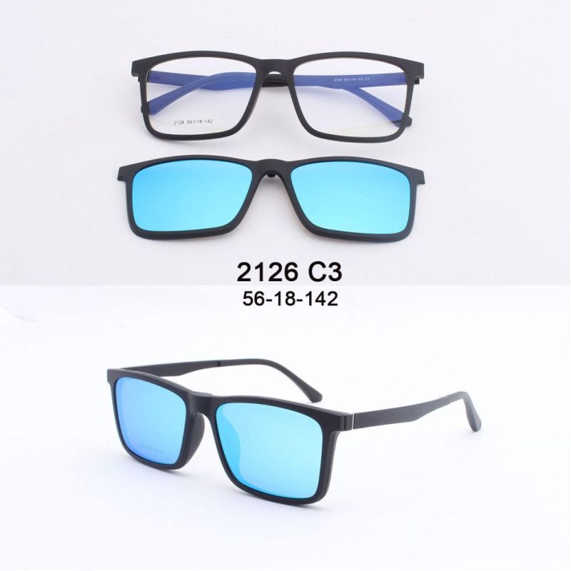 Super Light Clip on Eyeglasses Frames with Polarized Magnetic