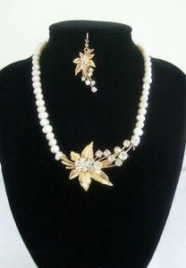 2013 Fresh Water Pearl Necklace Set with Rhinestones (mjpn5356)