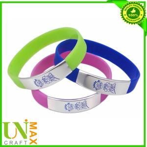 Fashion Metal Clip Silicone Bracelet