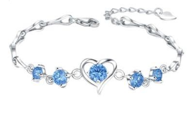 S925 Sterling Silver Ocean Heart Bracelet