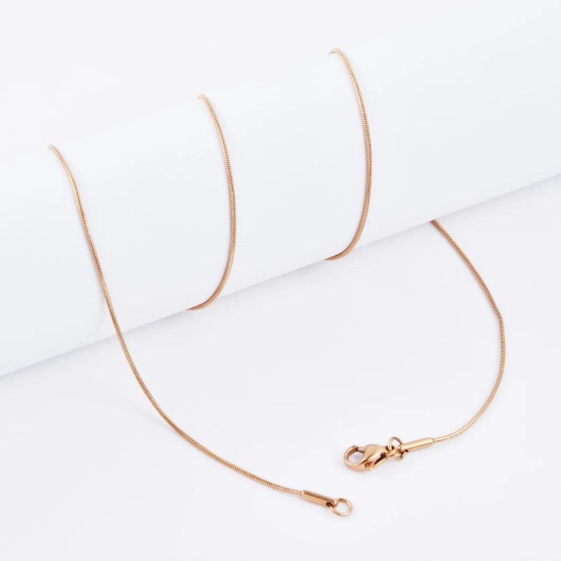 Fashion Eco-Friendly Stainless Steel Alloy Round Snake Bracelet Women Jewellery Chain Jewelry Anklet Necklace for Fancy Accessories Design