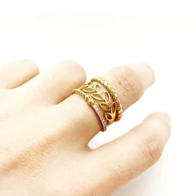 2022 New 10K 14K 18K Solid Gold 925 Silver Gold Plated Stackable Fashion Ring Fashion Jewelry