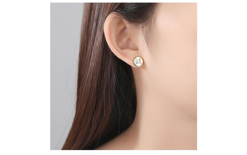 Hot-Selling S925 Sterling Silver Earrings Jewelry M Words Silver Studs
