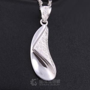 Rhodium Plated 925 Sterling Silver Pendant for Necklace