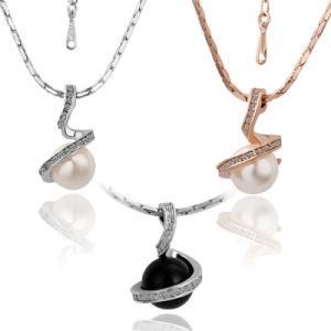 CZ Stone Jewelry Pearl Necklace N423