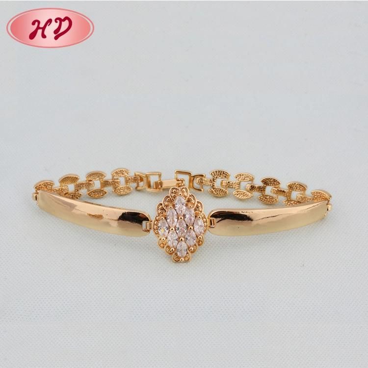 Wholesale Fashion Jewelry Design Gold Jewelries Set 18K Gold Bracelet