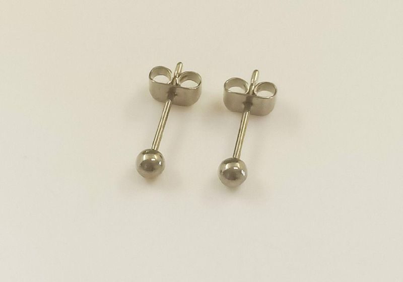 High Quality Jewelry ASTM F136 Titanium G23 Solid Titanium Ear Piercing Hypoallergenic Ball Ear Stud Tper15