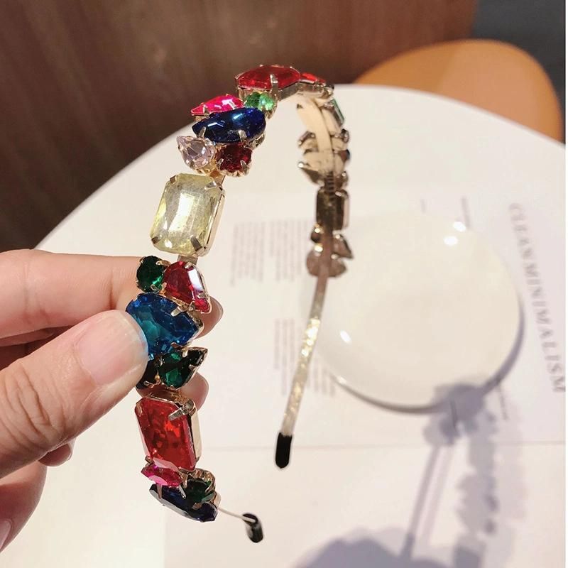 Accessories Hairband Crystal Rhinestone Luxury Headband Women Headbands Gemstone Hair Hoop