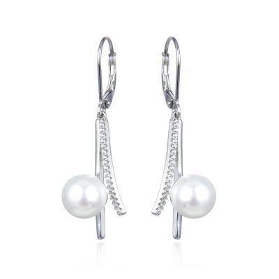 Hot Sale 925 Sterling Silver Pearl French Hook Earring