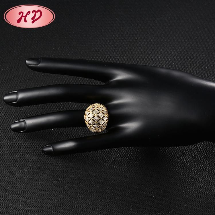Fashion Women 18K Gold Plated Stainless Steel Silver Engagement Wedding Finger Rings Jewelry Design