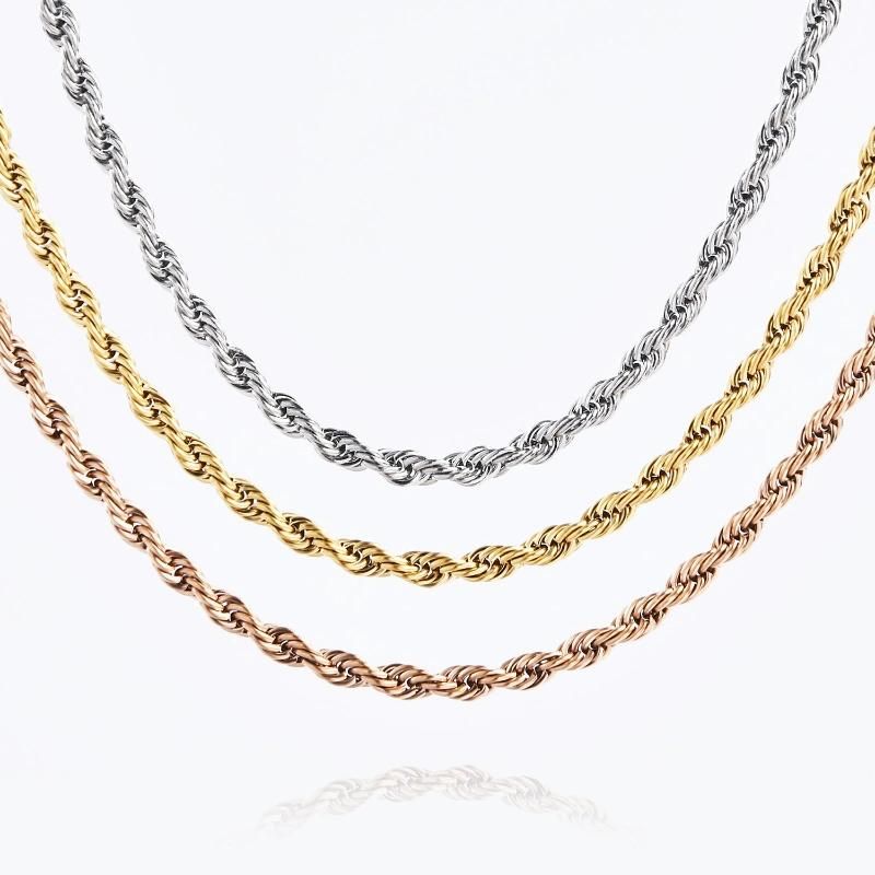 Stainless Steel Jewelry Rope Chain Jewelry for Necklace Bracelet Anklet Making with Clasp
