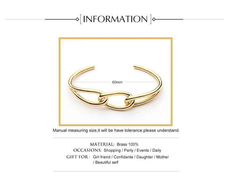 Unique Chain Shape Copper Knot Bracelet