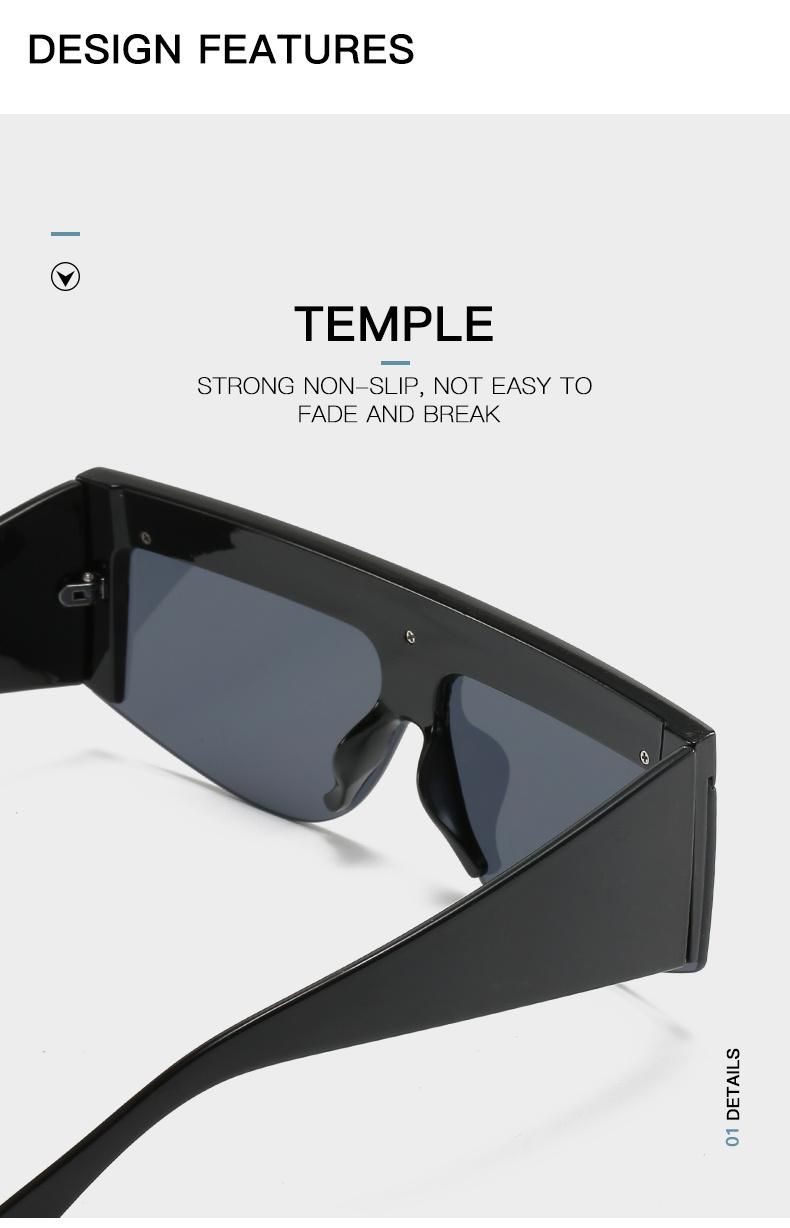 Large-Frame Wide-Brimmed Sunglasses, Retro Midin One-Piece Goggles Sports Cycling Glasses