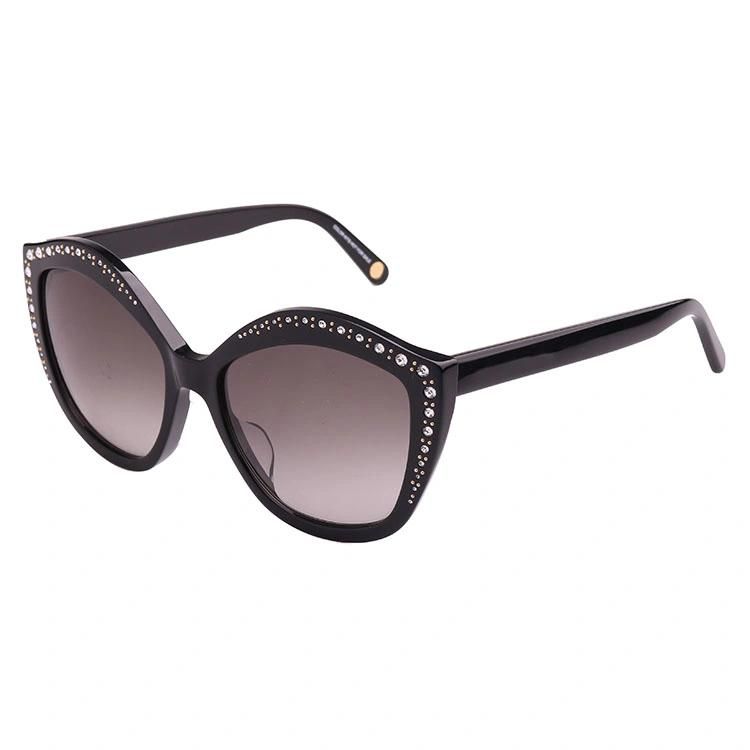 2019 Newly Acetate Sunglasses with Diamond Decoration