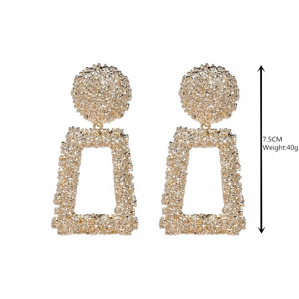 New Fashion Simple Popular Style Alloy Metal Earrings Female Retro Earrings