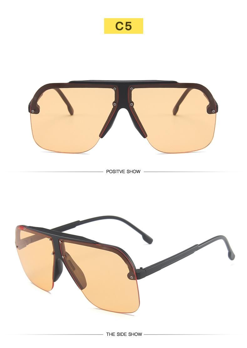 Retro Big Frame Glasses Retro Sunglasses Bright Black Sunglasses