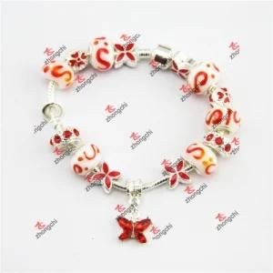 Fashion Nice Glass Bead Charms Chain Bracelet Jewelry (LDF60226)