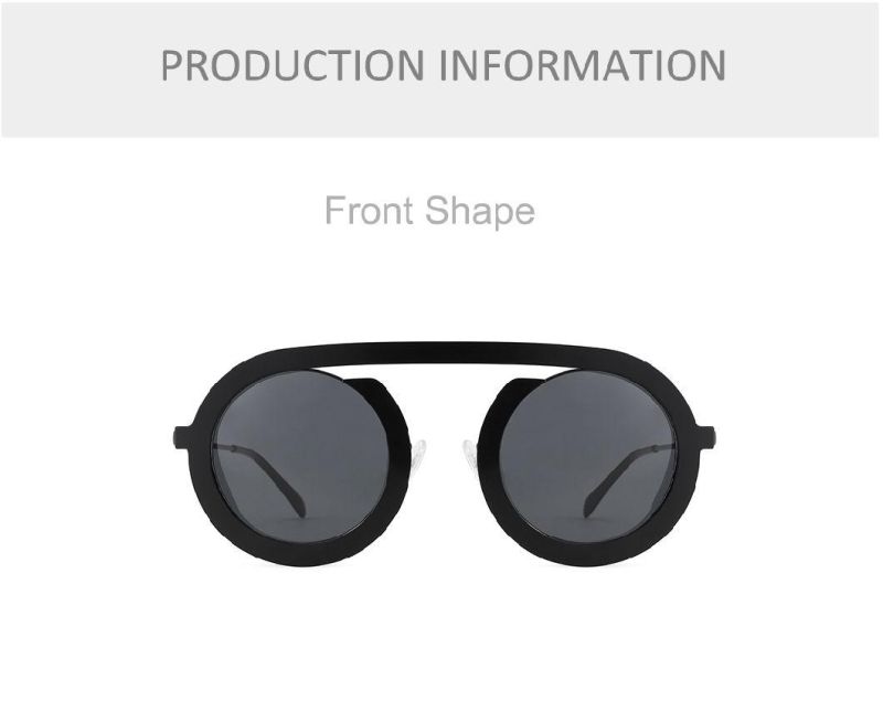 2022 Wholesale Trendy Men Womens Luxury Round Metal Shade UV400 Sunglasses