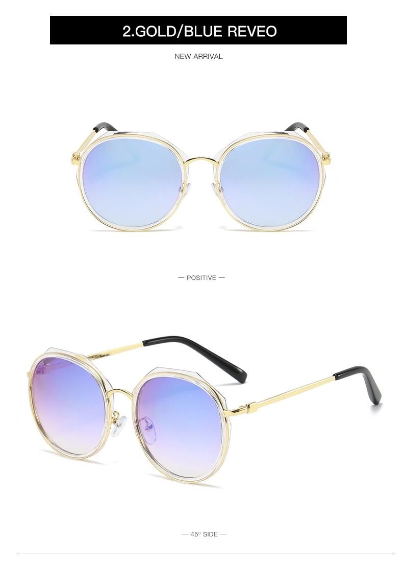 Hot Trendy Products Customized Retro Metal Round Womens Sunglasses Trendy