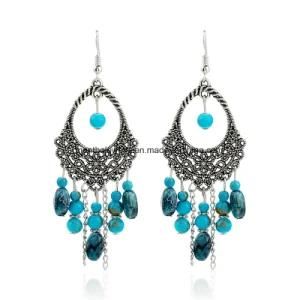 Fashion Cheap Hollow Handmade Beads Oval Tassel Earrings Jewelry