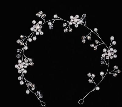 Wedding Bridal Crystal Pearl Headband Hair COM Headpiece Hair Clip