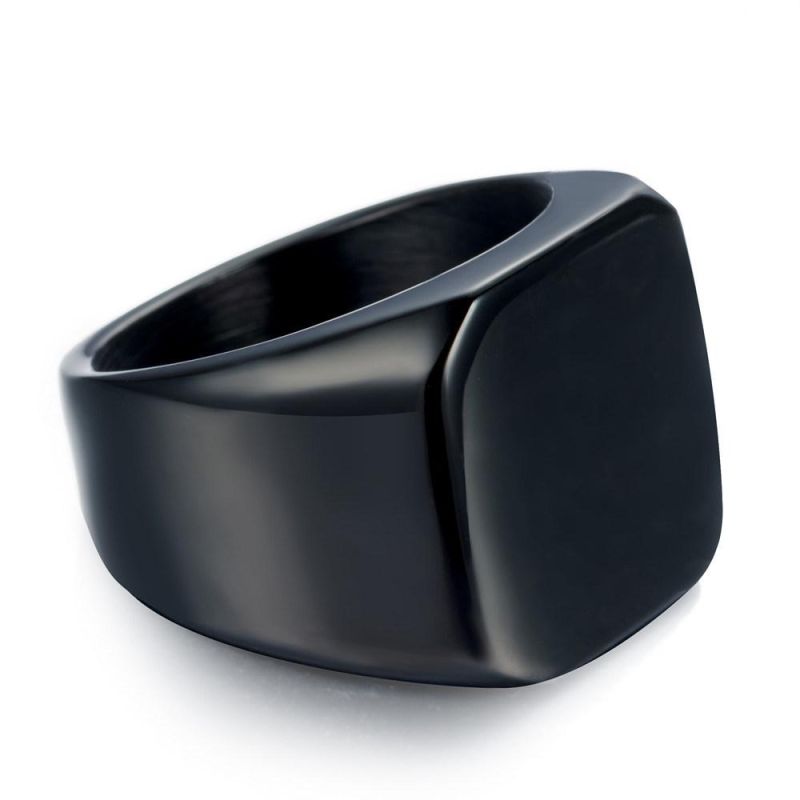 Fashion Jewelry Big Width Titanium Stainless Steel Men Finger Rings