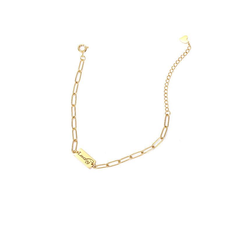 Fashion Simple Lucky Luck Letters Hundred Match Bracelet Jewelry