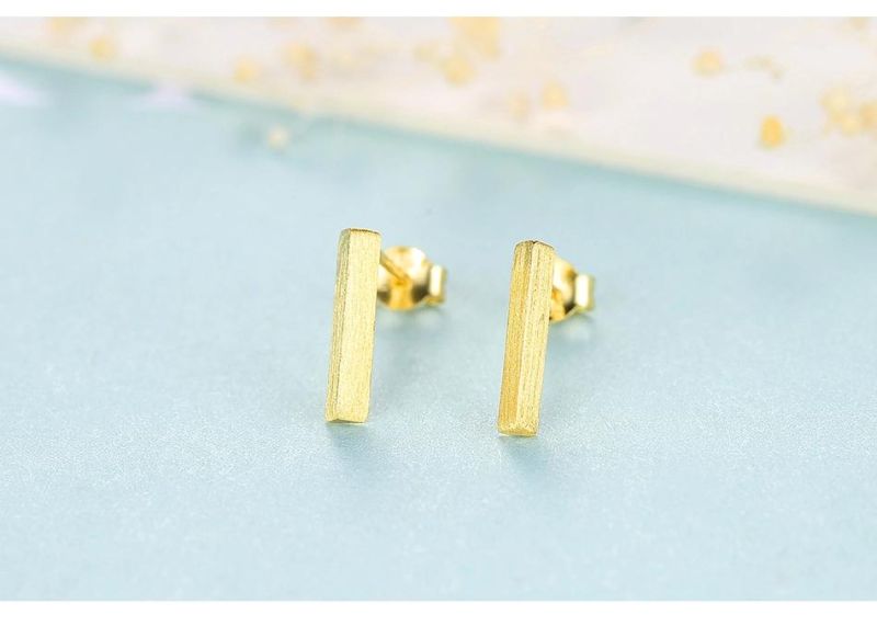 Charming Colours CZ Earrings Fashion 925 Silver Minimalist Ear Studs